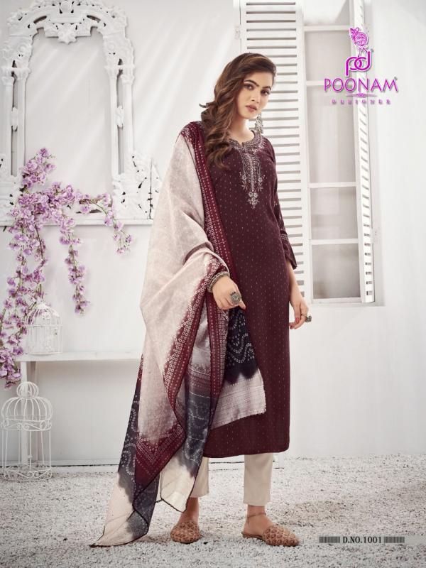  Poonam Maharani Exclusive Wear Rayon Designer Readymade suit